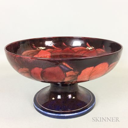 Moorcroft Pottery Wisteria Design Flambe Pedestal Bowl