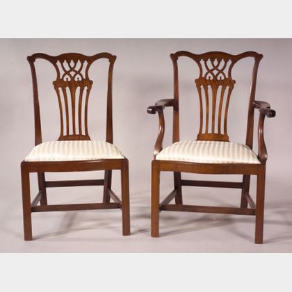 Set of Four George III Style Mahogany Dining Chairs