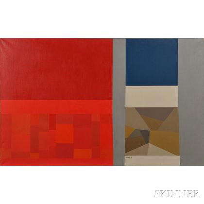 Harold Krisel (American, 1920-1995) Painting Untitled (Geometric Abstract)