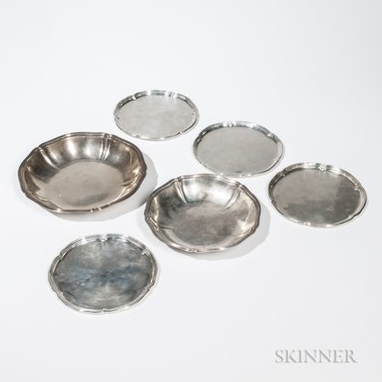 Six Pieces of Arthur Stone Sterling Silver Tableware