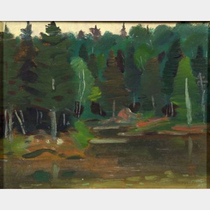 Jean Paul Lemieux (Canadian, 1904-1990) Woodland Sketch