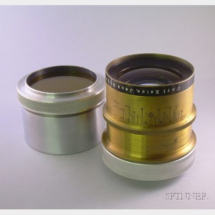 Brass-bound Carl Zeiss (Jena) Protar f /690mm Lens No. 89610