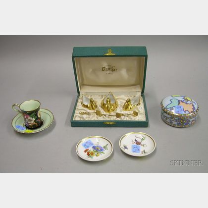Eight Assorted Decorated Porcelain Table Items