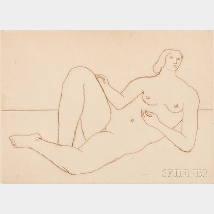 Henry Moore (British, 1898-1986) Reclining Nude II