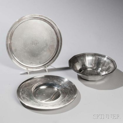 Three Pieces of Tiffany & Co. Sterling Silver Hollowware