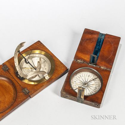 Cased 19th Century Compass and Sundial