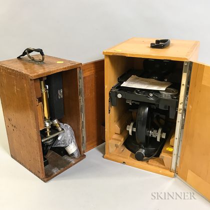Two Cased Microscopes