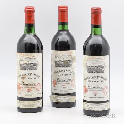 Chateau Grand Puy Lacoste 1982, 3 bottles 