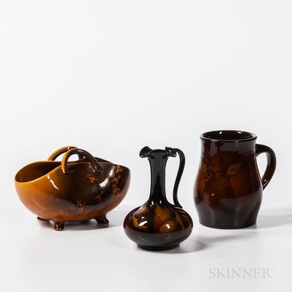 Three Rookwood Pottery Standard Glaze Items