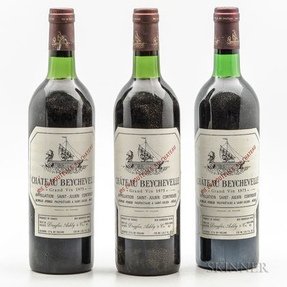 Chateau Beychevelle 1975, 3 bottles 