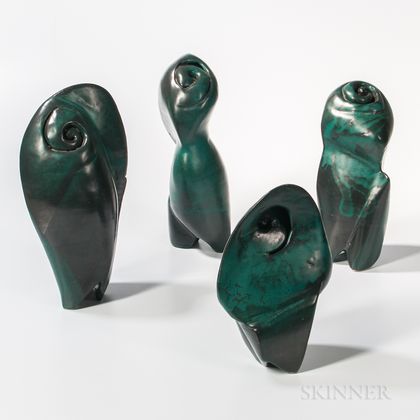 Makoto Yabe (1947-2005) Four-piece Sculptural Studio Pottery Group