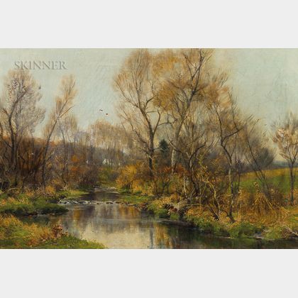 Hugh Bolton Jones (American, 1848-1927) Backcountry Stream in Autumn