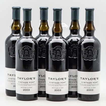 Taylor Fladgate Vintage Port 2003, 6 bottles 
