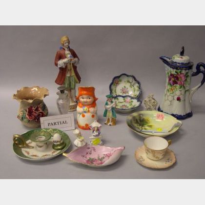 Large Group of Late Victorian and Japanese Decorated Ceramic Tableware, Figures, Etc. 