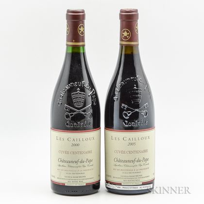Les Cailloux (Lucien et Andre Brunel) Chateauneuf du Pape Cuvee Centenaire, 2 bottles 