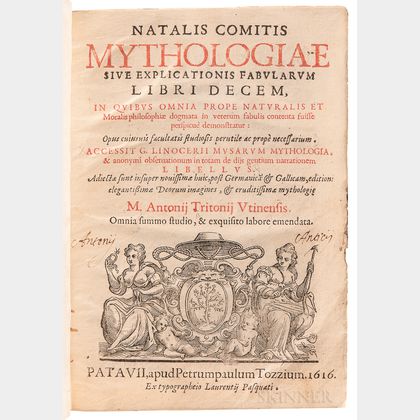Conti, Natale (1520-1582) Mythologiae sive Explicationis Fabularum Libri Decem.