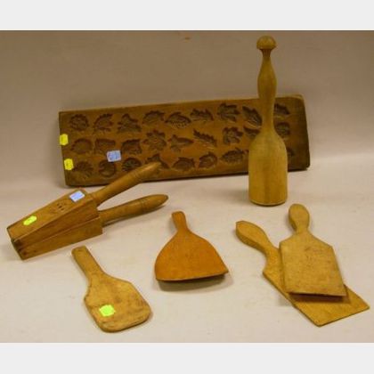 Group of Wooden Kitchen Tools