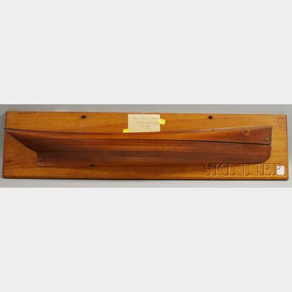 Stack Laminated Wood Schooner Half-hull Model Plaque