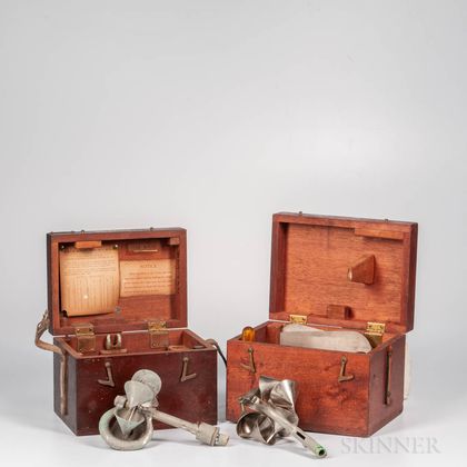 Two Cased W. & L.E. Gurley Current Meters.