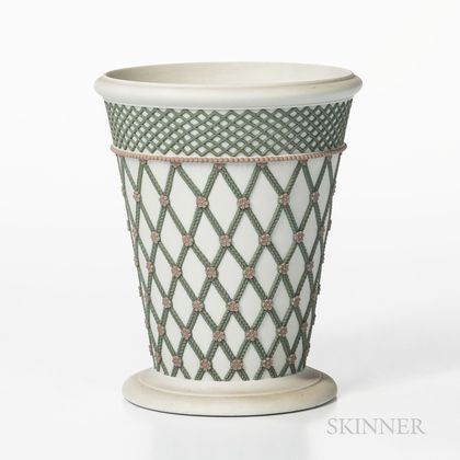 Wedgwood Tricolor Jasper Lattice Design Vase