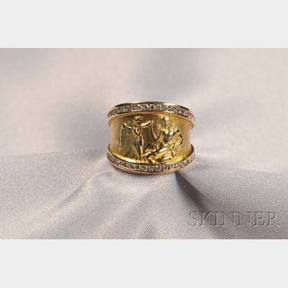 18kt Gold and Diamond Ring, SeidenGang