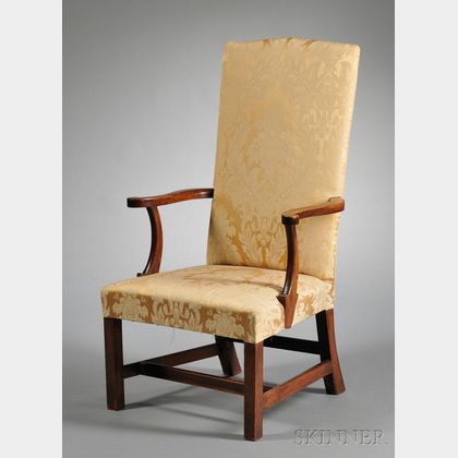 Federal Mahogany Upholstered Lolling Chair
