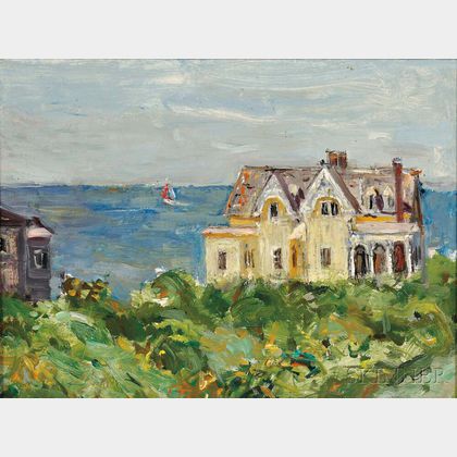 Vladimir Lebedev (Russian/American, 1910-1991) Mansion by the Sea