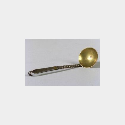 Small Inlaid Steel Brass and Copper Ladle