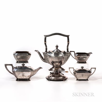Assembled Gorham Five-piece Sterling Silver Tea Service