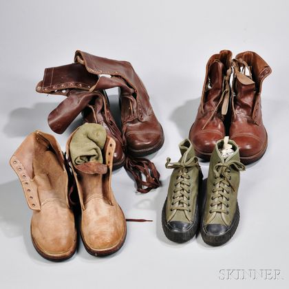 Four Pairs of WWII Boots