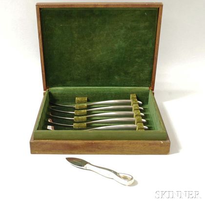 Elsa Peretti (b. 1940) Parmesan Knife for Tiffany Co., and a Set of Stainless Steak Knives
