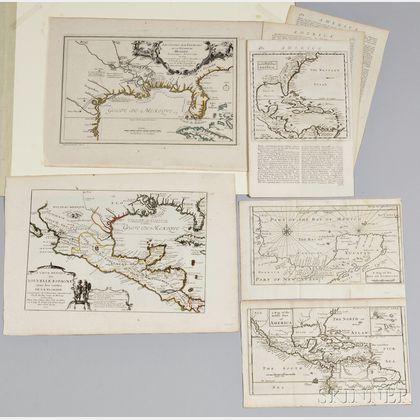 Five Maps Showing the Gulf of Mexico