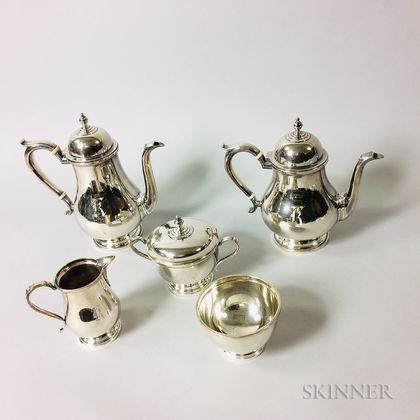 Five-piece Sterling Silver Coffee Set