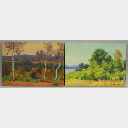 Charles H. Richert (American, 1880-1974) Two Landscapes.