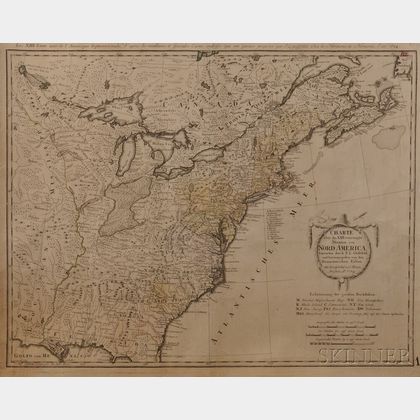 North America. Franz Ludwig Guessefeld (1744-1807) Charte uber die XIII vereingte Staaten von Nord-America