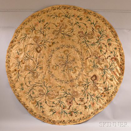 Round Crewelwork Table Cover