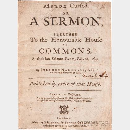 Collection of Sermons, England, 1641-1662.