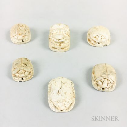 Six Stone Scarab Seals