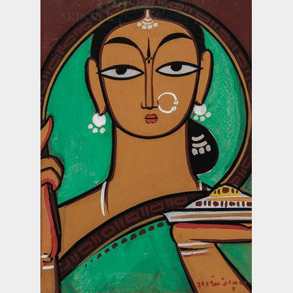 Jamini Roy (Indian, 1887-1972) Woman