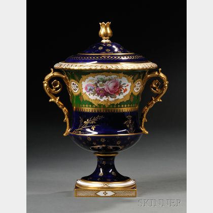 Royal Crown Derby Porcelain Vase and Cover