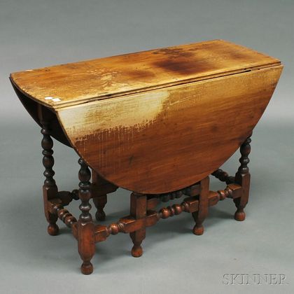 William & Mary-style Cherry Gate-leg Table