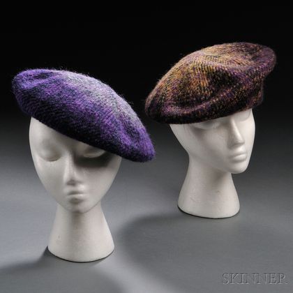 Two Chanel Tweed Berets
