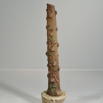 Cast Iron Tree Trunk-form Hitching Post