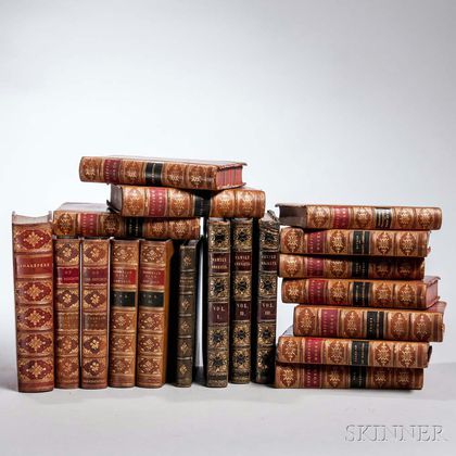 Decorative Bindings, Sets, Literature, Nineteen Volumes.