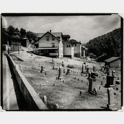 Walker Evans (American, 1903-1975) Houses and Graveyard, Rowlesburg, West Virginia