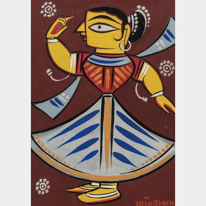 Jamini Roy (Indian, 1887-1972) Dancer