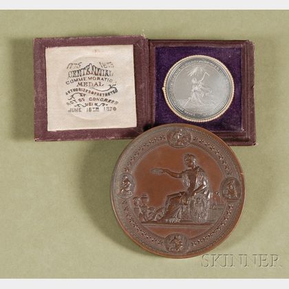 Two Philadelphia Centennial Exposition Bronze Medals