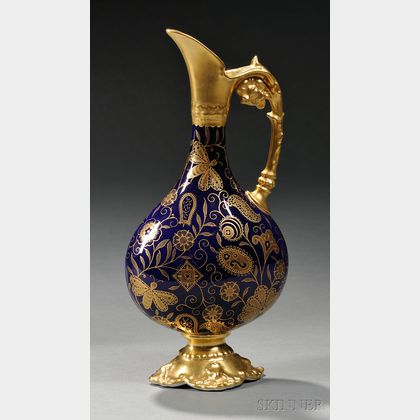 Royal Crown Derby Gilded Porcelain Ewer