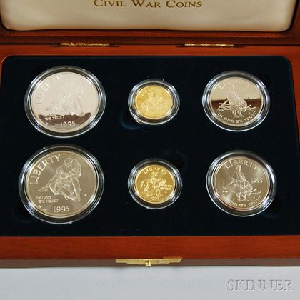 1995 Civil War Battlefield Commemorative Six-coin Set