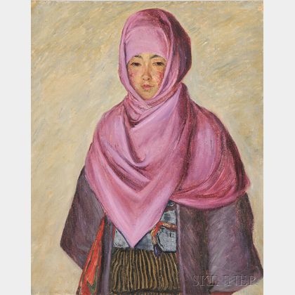 Lilla Cabot Perry (American, 1848-1933) The Purple Shawl
